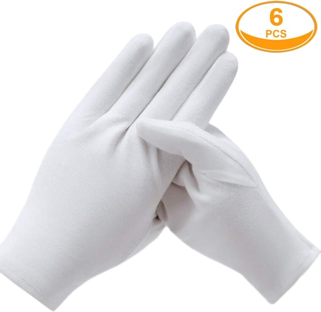 Thumbnail 5 de 3 Pairs White Cotton Gloves for Eczema Care