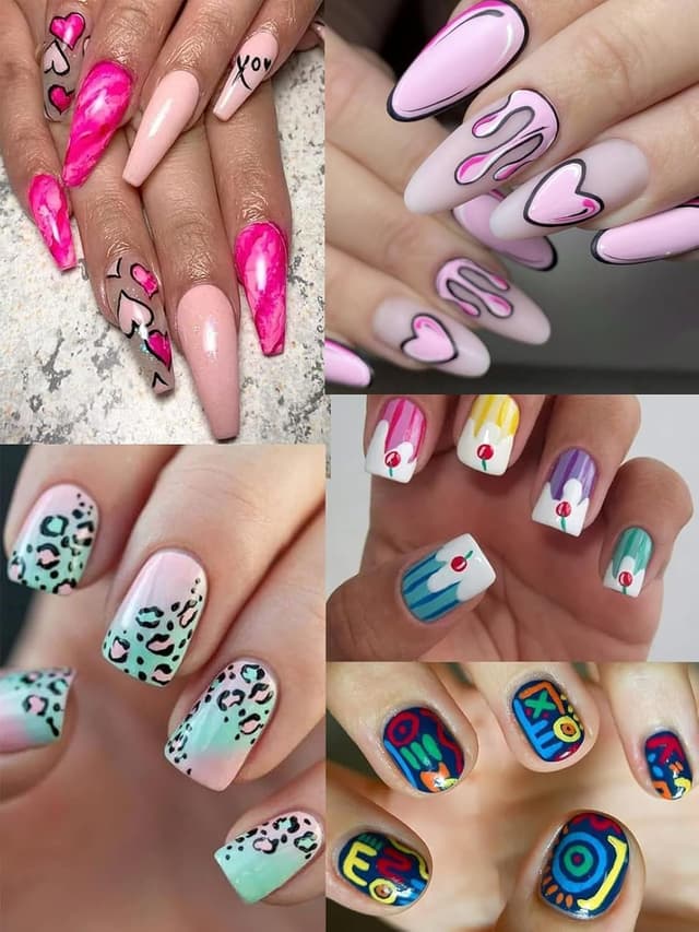 Detalle de Kalolary 3D Nail Art Pens Set (12-Color) for DIY Manicure Patterns