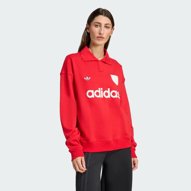 Detalle de Adidas Sudadera de fútbol estampada Rojo 🔴