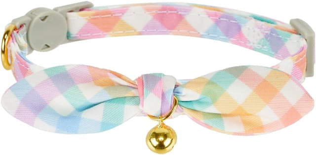 Thumbnail 6 de YUDOTE Soft Cotton Cat Collar (Pack of 2) with Removable Bowtie, Safety Quick Release Buckle & Bell