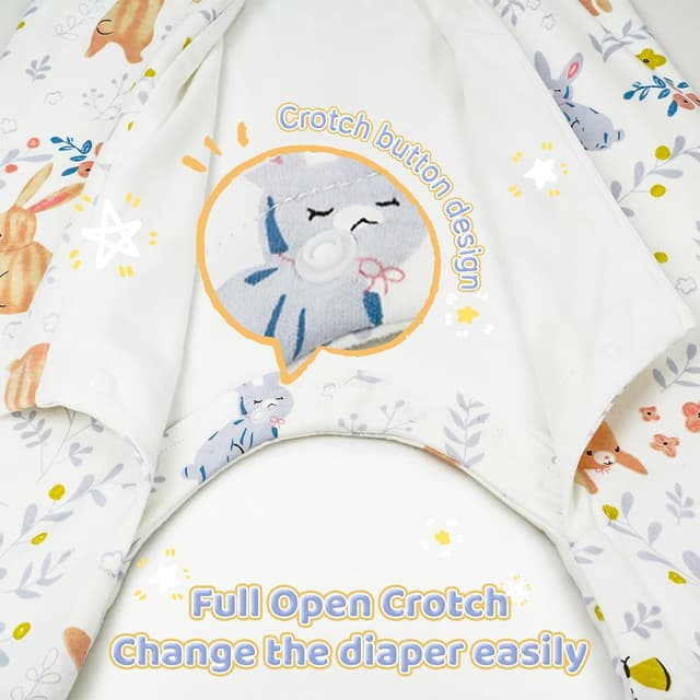 Detalle de WYTbaby Sacco Nanna con piedini in cotone 1 TOG, per tutto l’anno (3-4 anni)