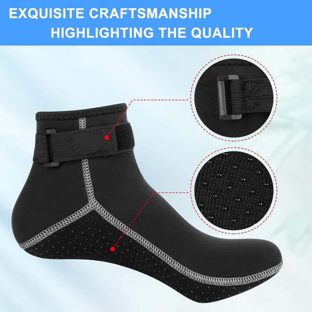 Detalle 2 de Neoprene swimming socks 3mm for diving