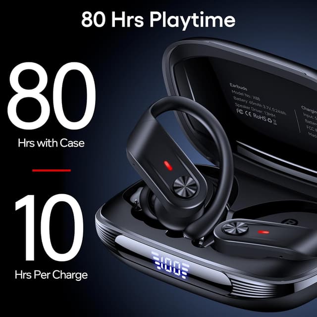 Detalle 2 de Hybrid Active Noise Cancelling Earbuds 80h
