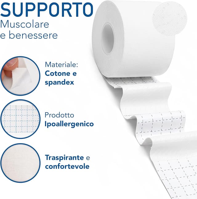 Detalle de Tape kinesiologico sportivo 5 cm x 5 m