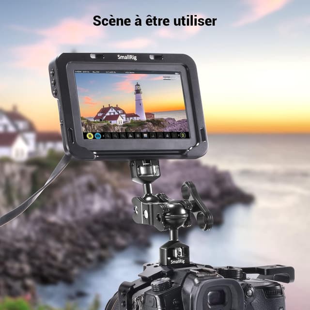 Detalle de SMALLRIG Magic Arm 2070B avec double rotule à friction (support de tête sphérique 1/4)