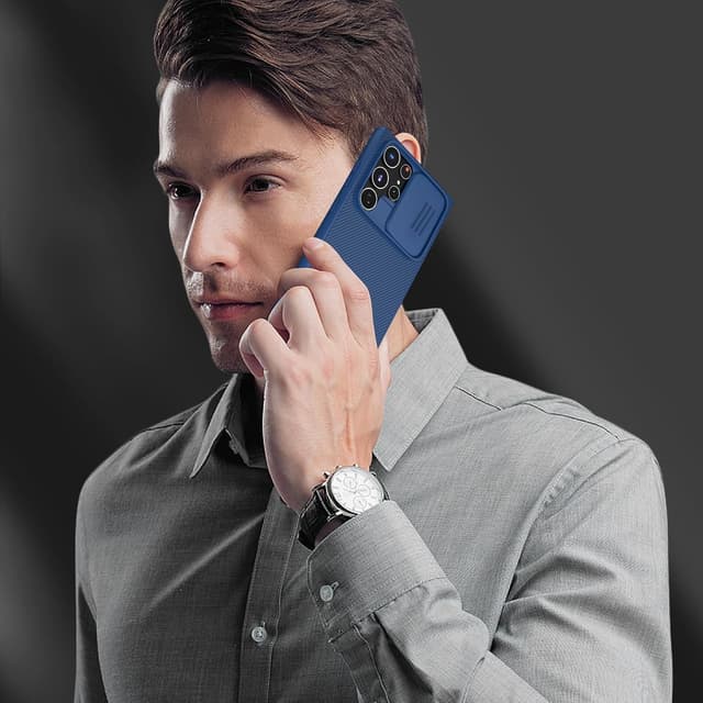 Thumbnail 6 de XTCASE Coque pour Samsung Galaxy S25 Ultra 5G avec protection caméra coulissante – Bleu