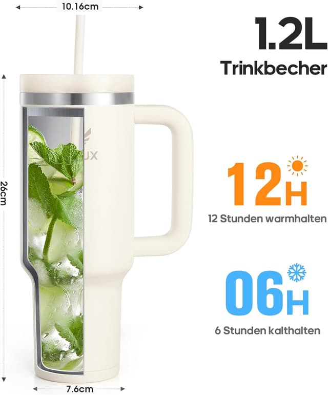 Detalle 2 de Gedux Trinkflasche mit Strohhalm 1,2 l