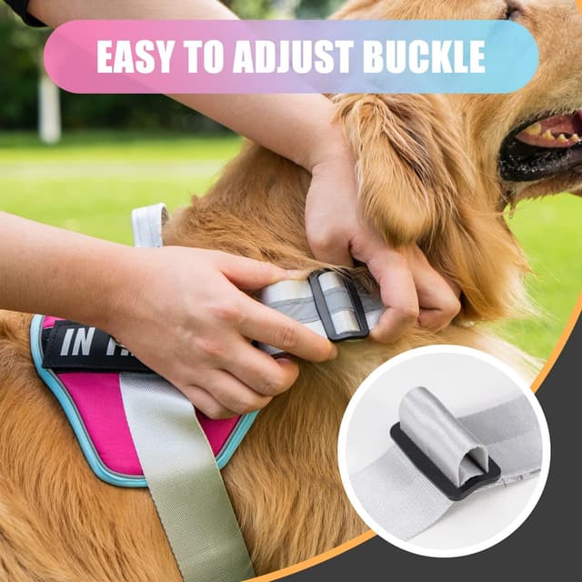 Detalle 1 de 3 Ring No Pull Dog Harness with Reflective Oxford Vest, 3 Leash Clips & 8 Dog Patches