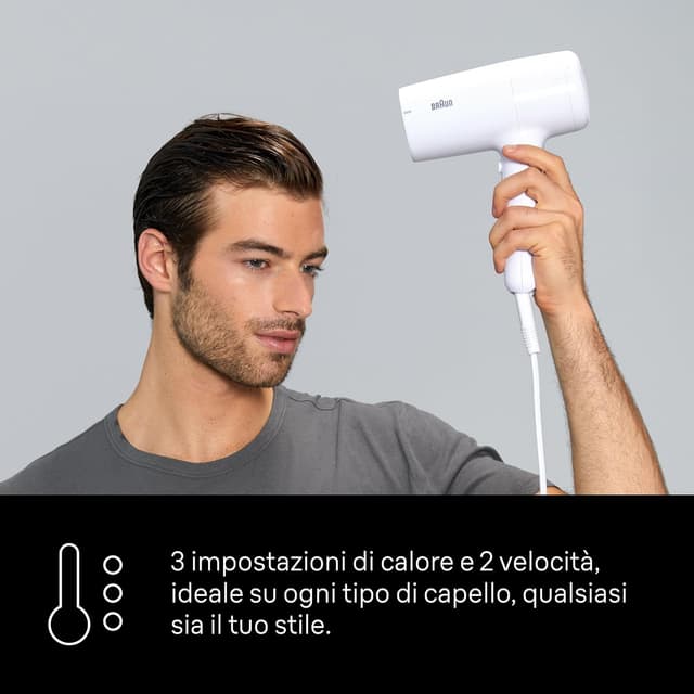 Detalle 2 de Braun HD2.1 BRHD210E asciugacapelli 2100W con concentratore, 3 calore e 2 velocità
