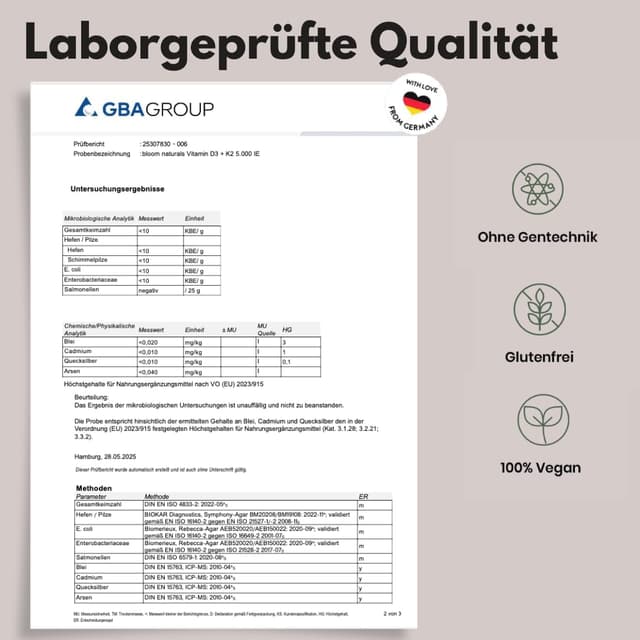 Thumbnail 4 de Vitamin D3 K2 5000 IE hochdosiert – 180 Tabletten