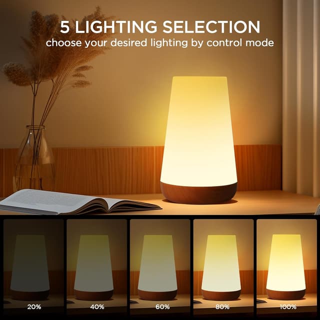 Thumbnail 2 de Romon Lampada da Comodino Luce Notturna