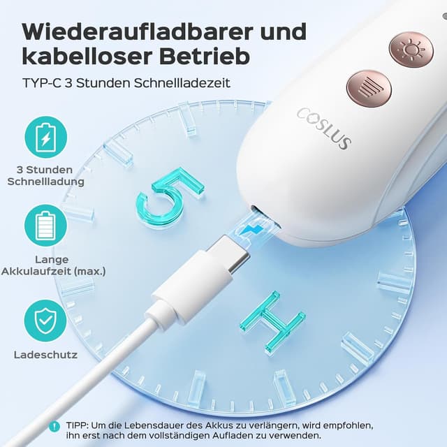 Thumbnail 5 de COSLUS C43 Elektrischer Nagelfräser Set