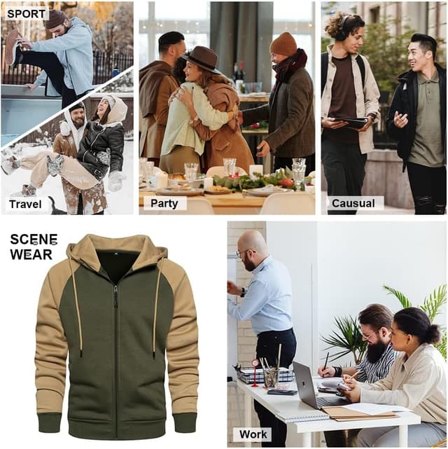 Thumbnail 4 de Wirltte Zip Up Patchwork Fleece Hoodie