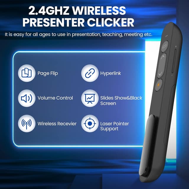 Detalle de Presentation Clicker Wireless Presenter for PC