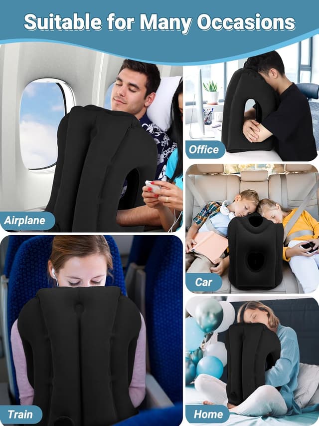 Thumbnail 4 de Maliton Inflatable Travel Pillow 13x13x20 in