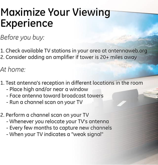 Thumbnail 6 de GE Flat Panel Indoor HDTV Antenna