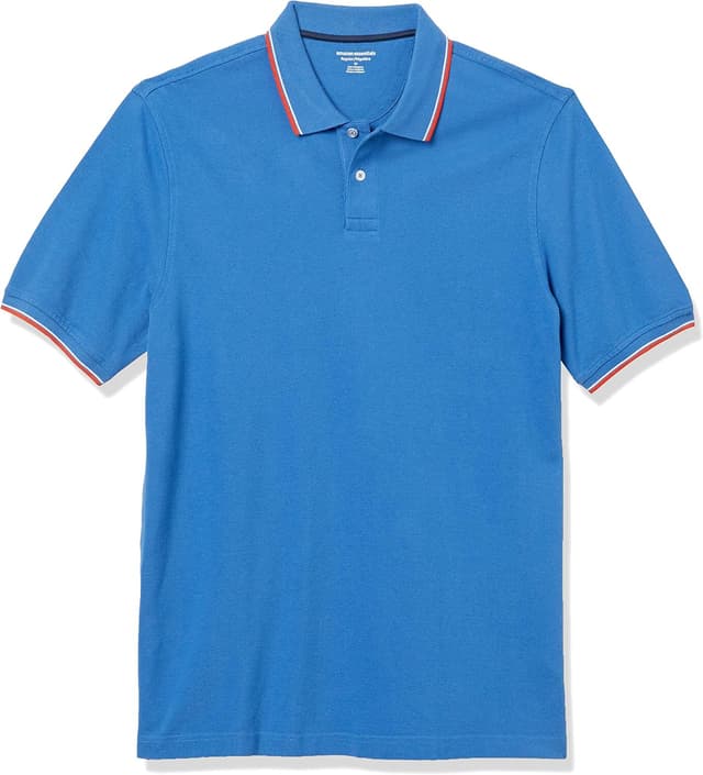 Detalle de Amazon Essentials Homme Polo en piqué de coton à manches courtes (coupe classique, grande taille)