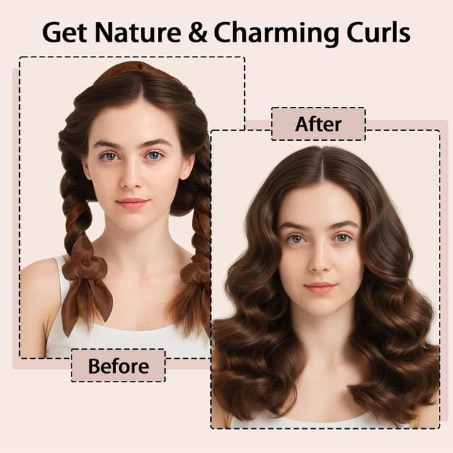 Detalle 1 de VivaSmile Heatless Curlers Set for Overnight Curls 💇♀