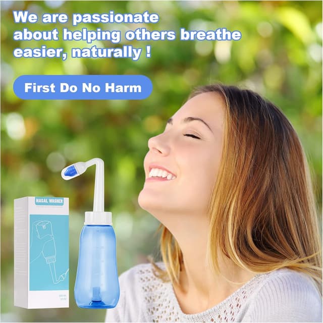 Thumbnail 6 de URAQT Neti Pot 300 ml: kit per lavaggio nasale con 20 pacchetti di sale e 10 termometri