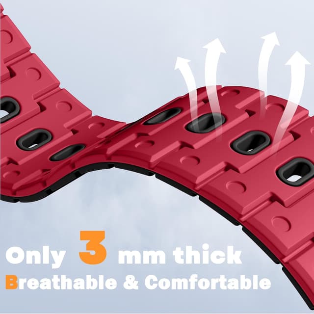 Detalle de Bandletic Magnetic Straps for Apple Watch Series 11/10 (42mm), Series 9/8/7 (41mm) and more — soft silicone magnetic strap