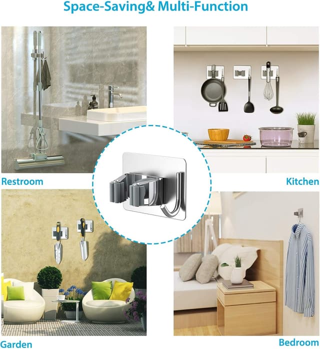 Thumbnail 4 de homeasy Mop Broom Holder 4pcs 10 KG