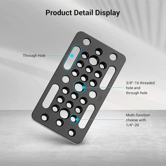 Detalle de SMALLRIG Mini cheese plate universelle 1598 pour camera rig