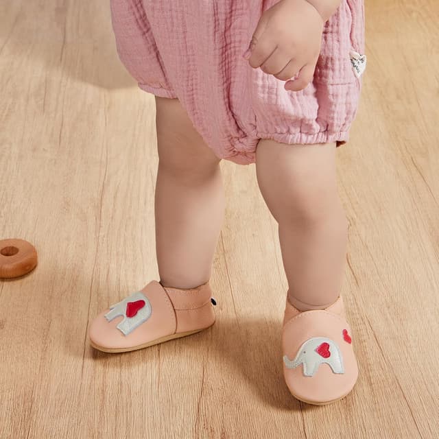 Detalle 2 de Chaussons bébé IceUnicorn en cuir souple