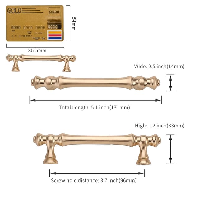 Detalle 2 de Amerdeco maniglie cucina 96 mm, 10 pezzi