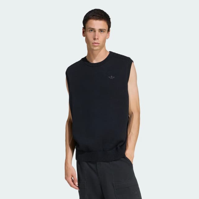 Detalle de adidas Chaleco de punto Premium Essentials en negro