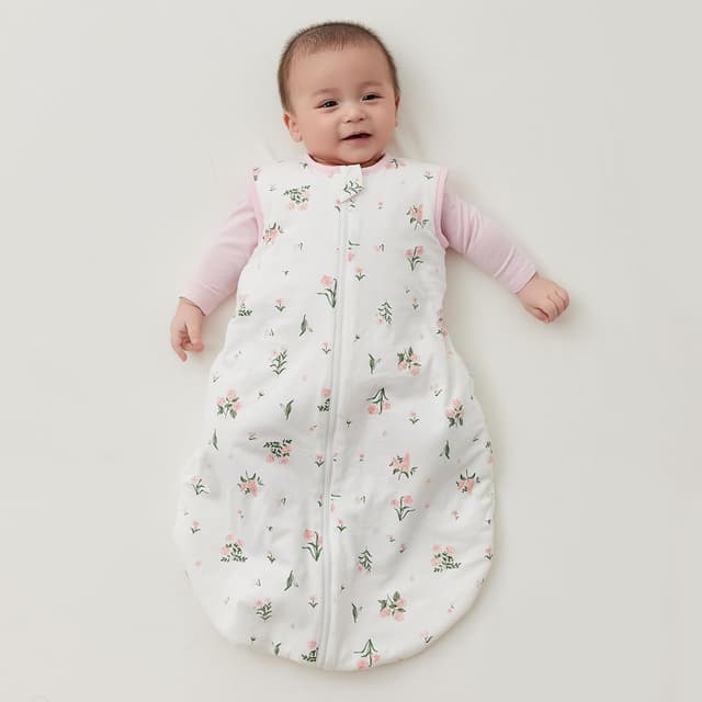 Detalle de Duomiaomiao Baby-Schlafsack Ganzjahres (100 % Baumwolle) 1,5 TOG für Neugeborene