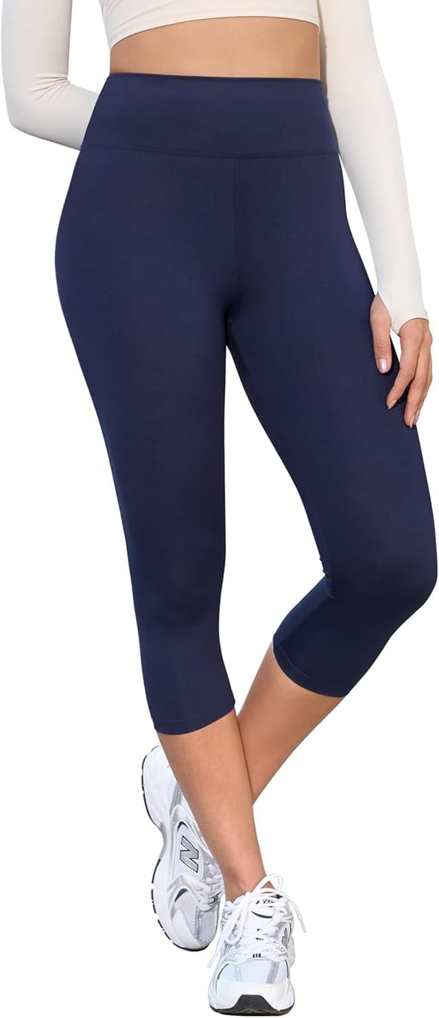 Detalle 2 de VALANDY Creamlush 4-Pack Capri Leggings for Women (High-Waisted Stretch Yoga & Lounge Pants)