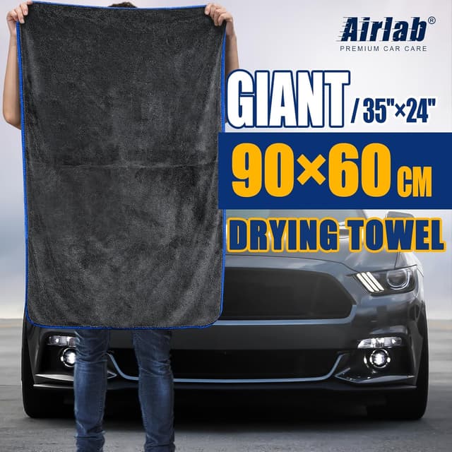 Detalle de Airlab Twisted Loop Car Drying Towel (Extra Large) 90x60cm XXL, Double-sided Microfibre 650GSM