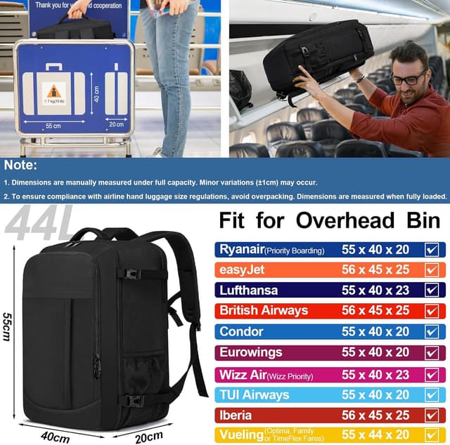 Thumbnail 1 de LIGSAN Handgepäck Rucksack 55x40x20 44L