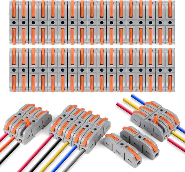 Imagen de Flintronic Wire Connectors 34-Pack 2‑Pin Push‑Type Terminal Block 📮 en OfertitasTOP