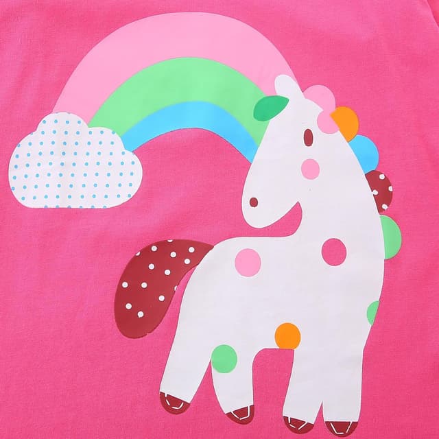 Detalle de Mädchen Langarmshirt Baumwolle Einhorn Gr.92