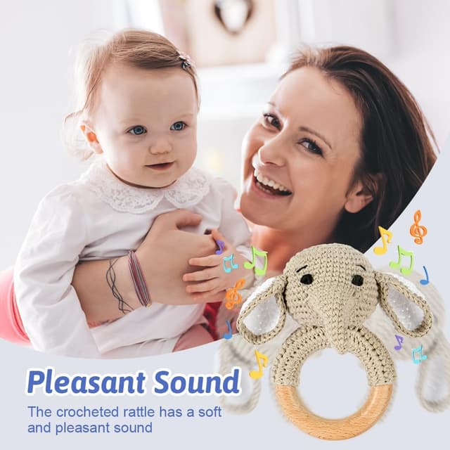 Detalle 2 de OFFCUP Hochet Éléphant Bois 0–12 mois