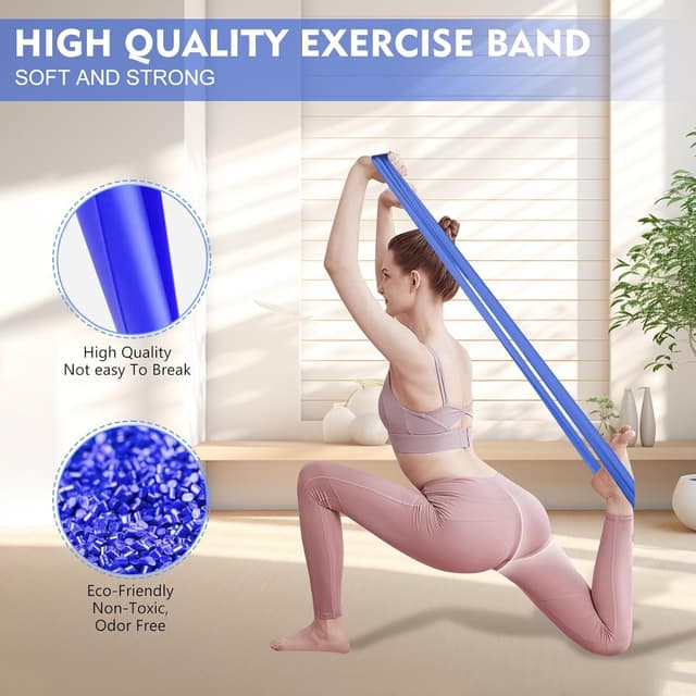 Detalle de Fokky Elastici Fitness Set di 4 (1,8 m) con 4 livelli di resistenza