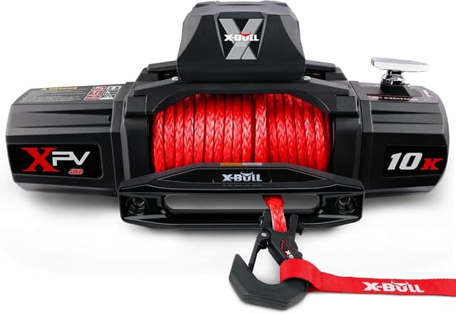 Detalle de X-BULL Winch 10000 lb Electric Winch Kit (12V) with IP67 Wireless Remote and Synthetic Rope