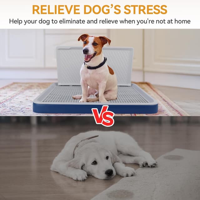 Detalle de Pawise Dog Potty Training Toilet with Wall Column & Removable Post (Mesh Pad Tray)