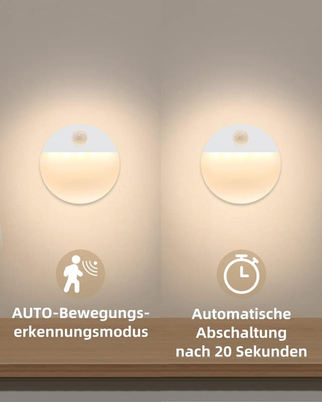 Detalle de FLOWood Nachtlicht 8 Stück Warmweiß