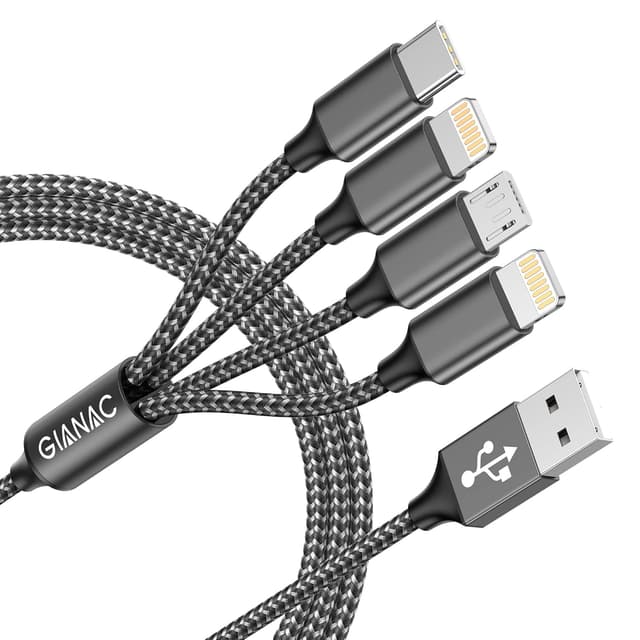 Detalle de Multi Charger Cable 4 in 1 1.2m Grey