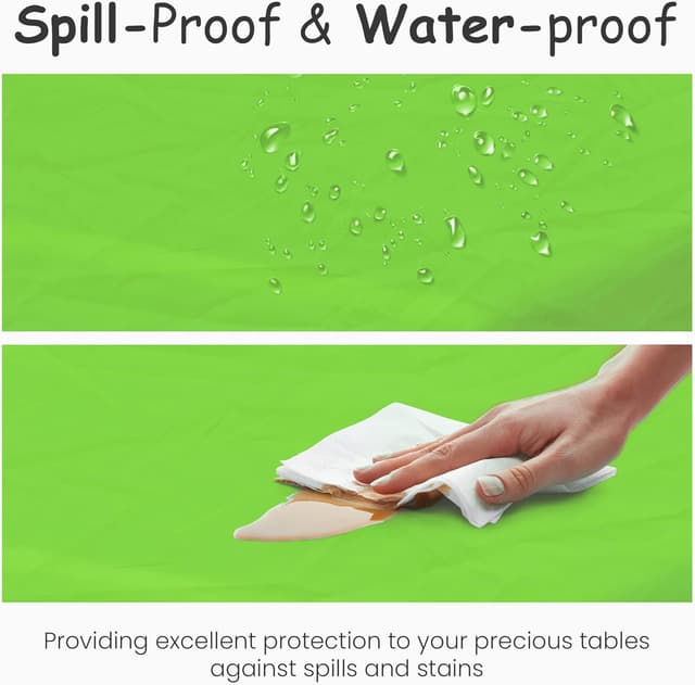 Detalle de 14-Pack Premium Lime Green Plastic Tablecloth (54 x 108 in) for Rectangle Tables