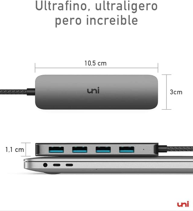 Thumbnail 7 de Hub USB C uni con 4 Puertos USB 3.0 🔌
