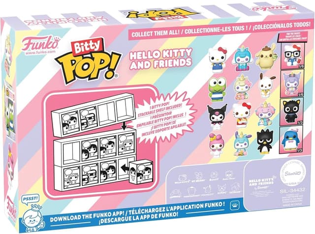 Detalle de Funko Bitty POP! 4 Pack (Sanrio) – My Melody, Pochacco, Badtz-Maru & Mystery Mini Figure