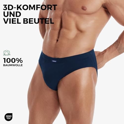 Detalle de FALARY pack de 6 slips para hombre de algodón 100% (multicolor) en talla XL