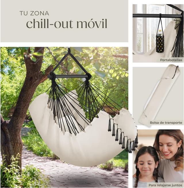 Thumbnail 6 de tectake® Silla Colgante Bohemia 150 kg