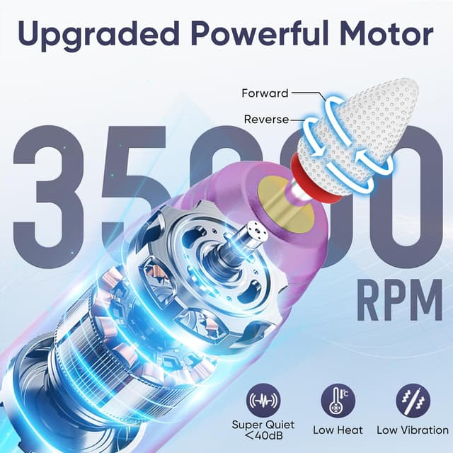 Detalle de Oukzon NagelfrĂ€ser Kabellos 35000 U/Min đ