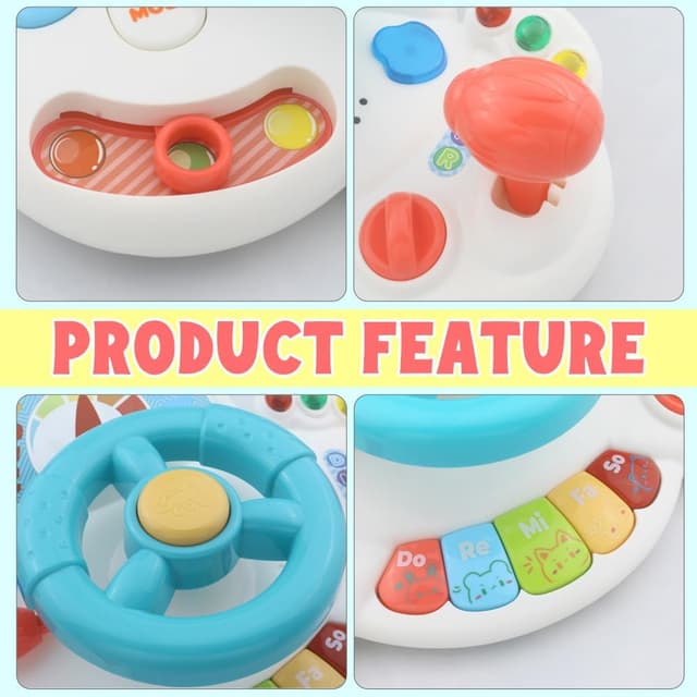 Thumbnail 4 de caterbee Baby turn and learn driver steering wheel toys 6-36 months