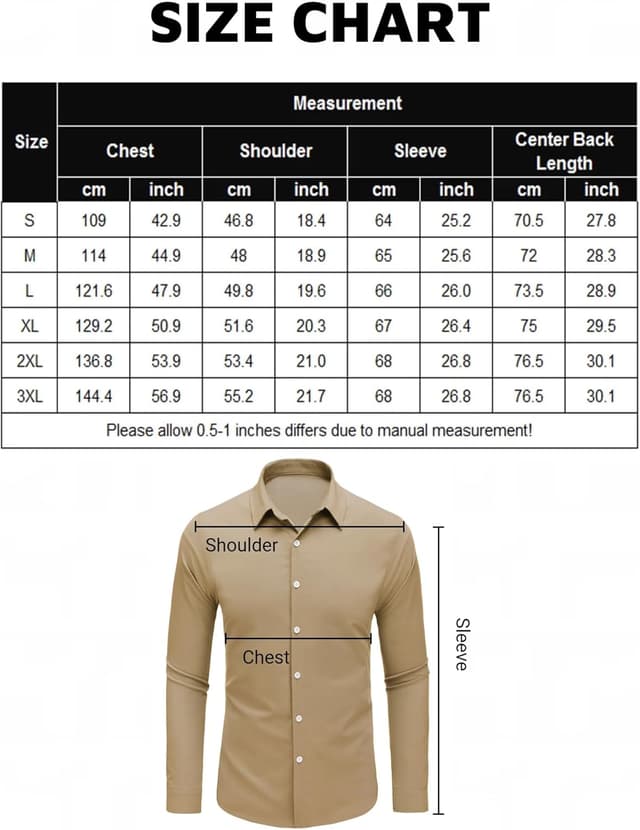 Thumbnail 5 de COOFANDY Chemise homme sans repassage