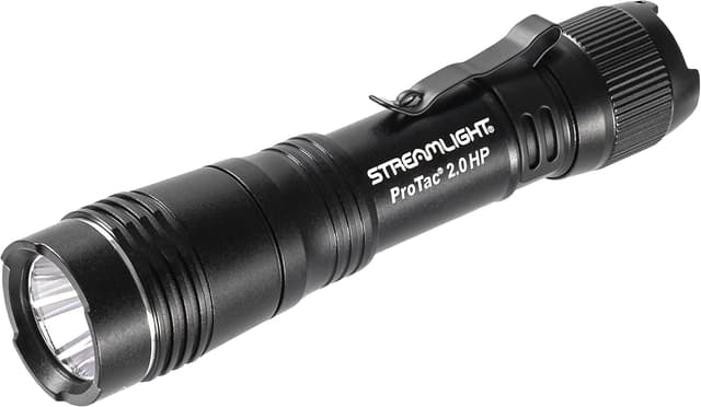 Detalle de Streamlight 89023 ProTac 2.0 HP Rechargeable Tactical Flashlight (2000-Lumen, 85000-Candela) - Black